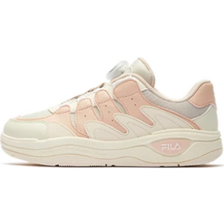 

Boa устойчивые к скольжению износостойкие низкие детские повседневные кроссовки beige kids' FILA KIDS, серый/серебристо-розовый