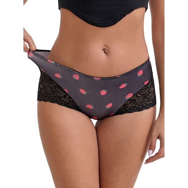 

Женские кружевные трусы-шорты с леопардовым принтом, подтягивающие живот Inspire Chic, Red