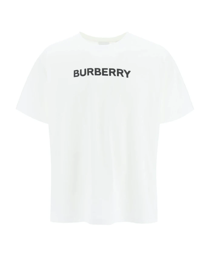 

Хлопковая футболка с логотипом Burberry, белый
