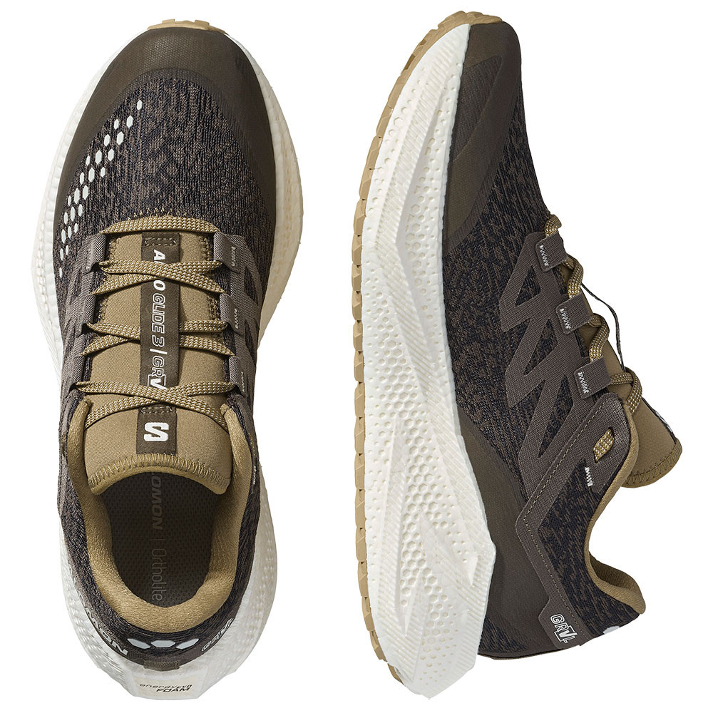 Кроссовки для бега по гравийным и трейловым трассам Salomon Aero Glide 3 (мужские) - Wren, Wren/Vanilla Ice/Coyote Brown — фото 4