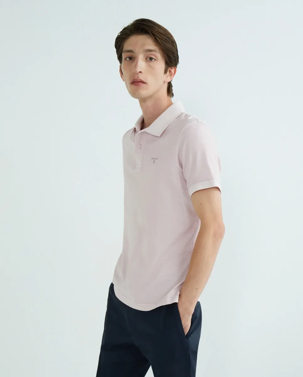 

Мужская базовая рубашка поло с коротким рукавом Barbour, розовый