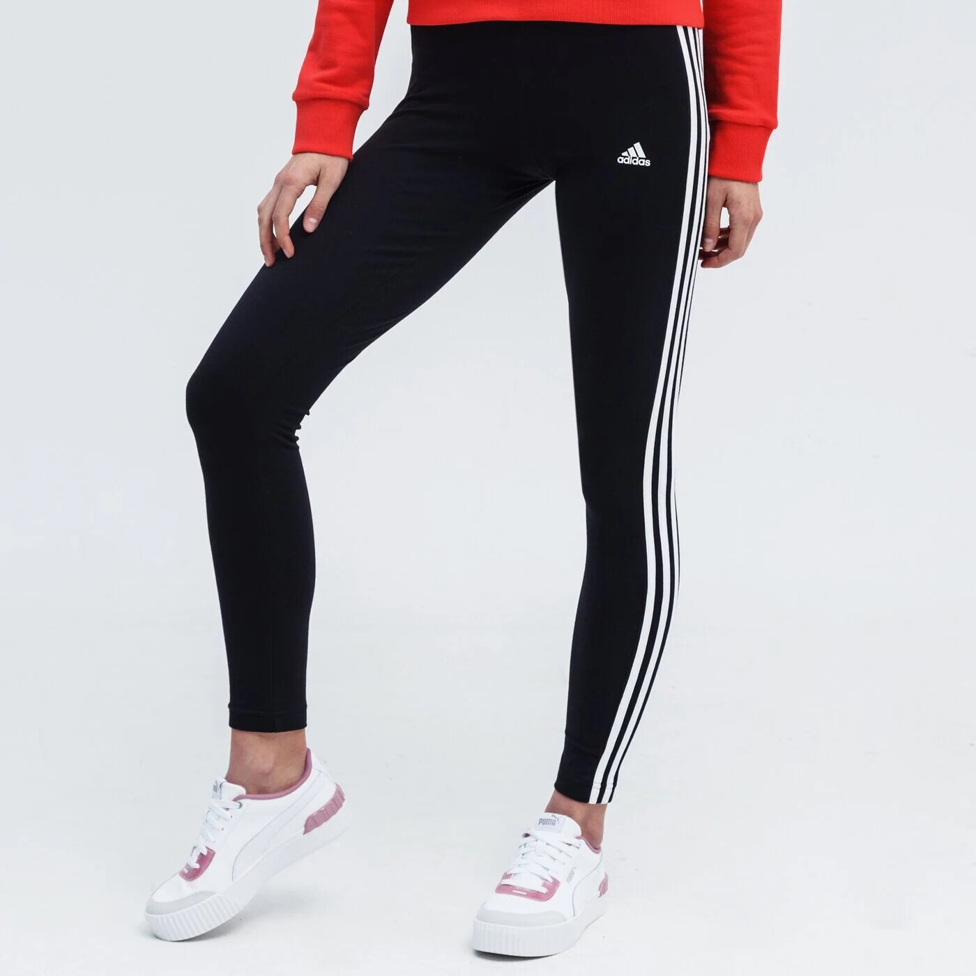 Леггинсы Adidas 3S, черный — фото 3