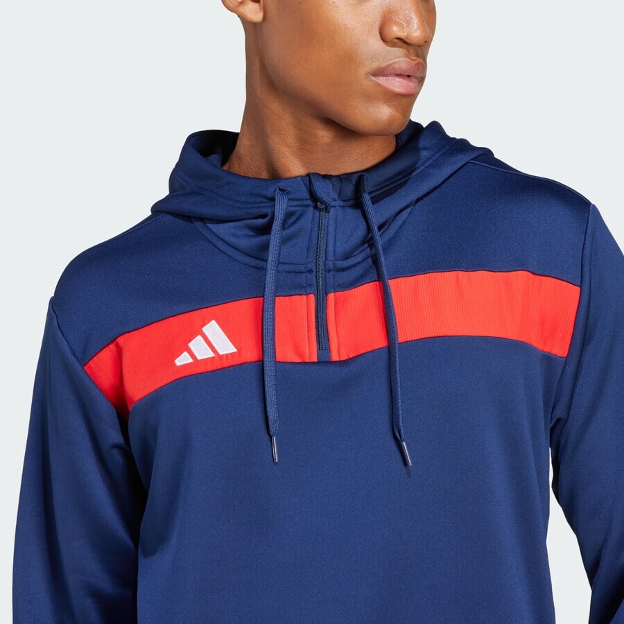 Свитер с капюшоном на молнии ADIDAS PERFORMANCE Athletic Sweatshirt Tiro 25 Essentials, темно-синий — фото 4