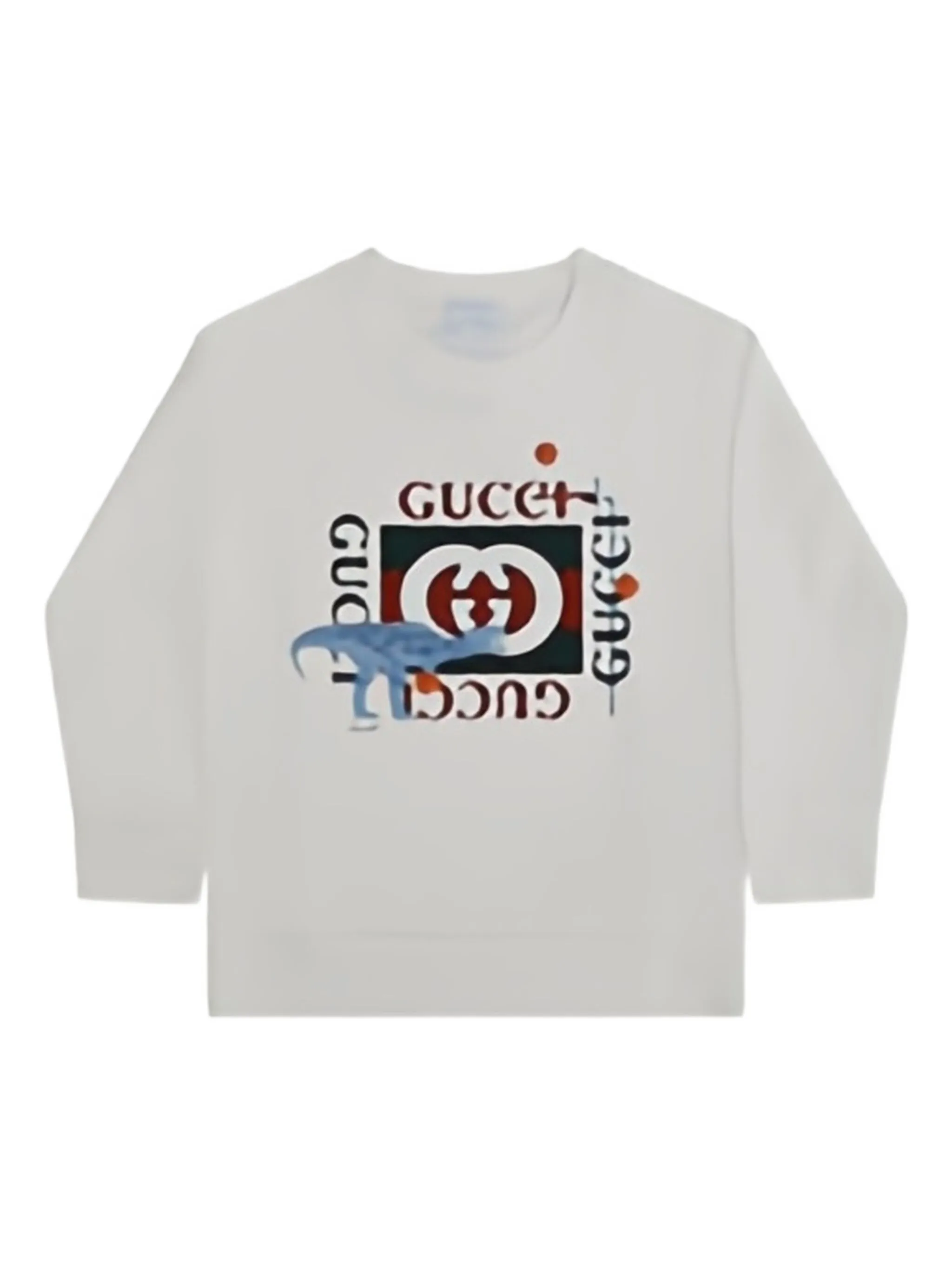 Толстовка с логотипом Gucci Kids, белый — фото 3