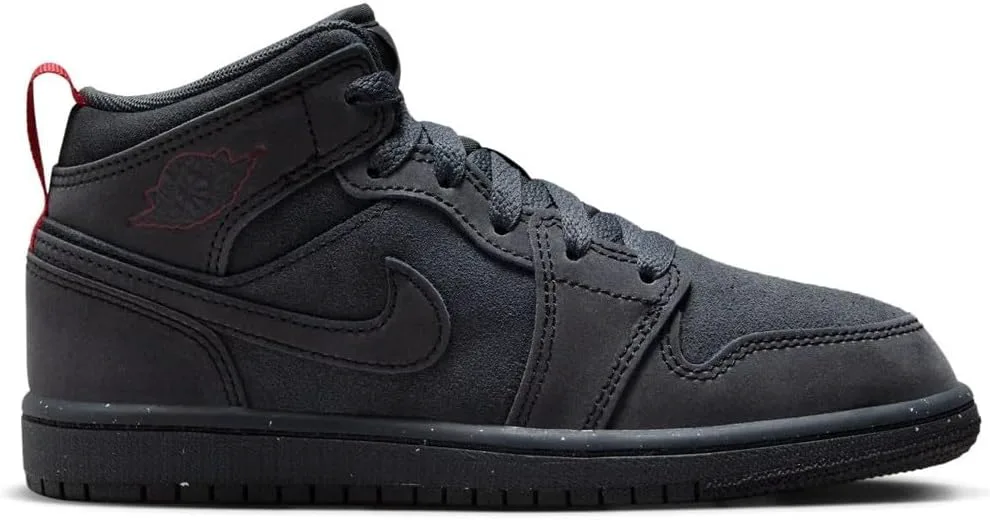 Детские кроссовки Nike Air Jordan 1 Mid SE Craft, серый/черный — фото 4