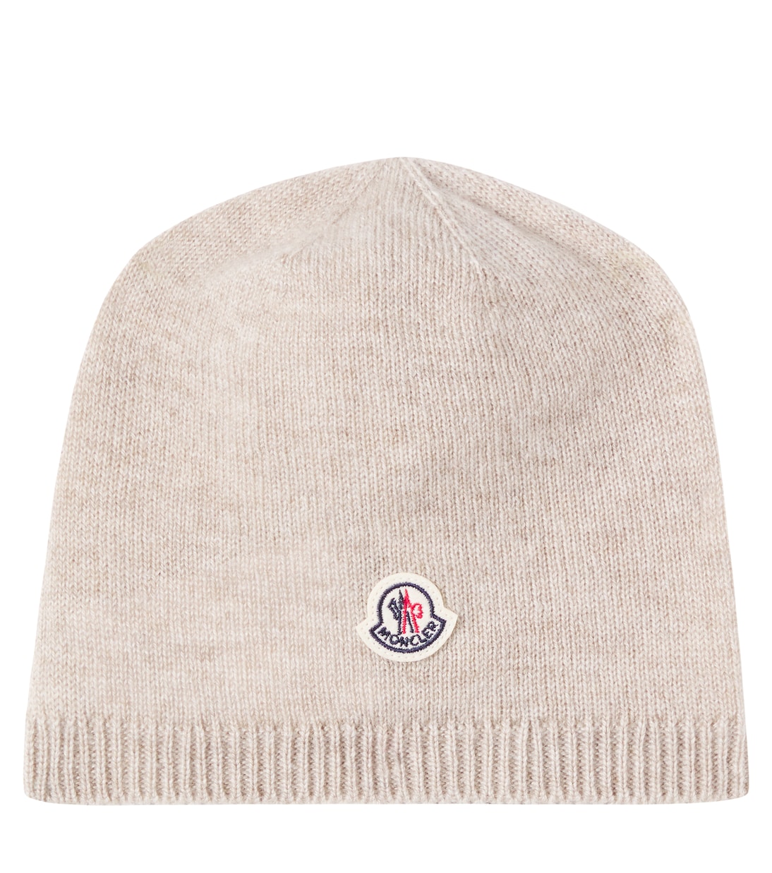 

Детская шапочка из кашемира с логотипом Moncler Enfant, бежевый