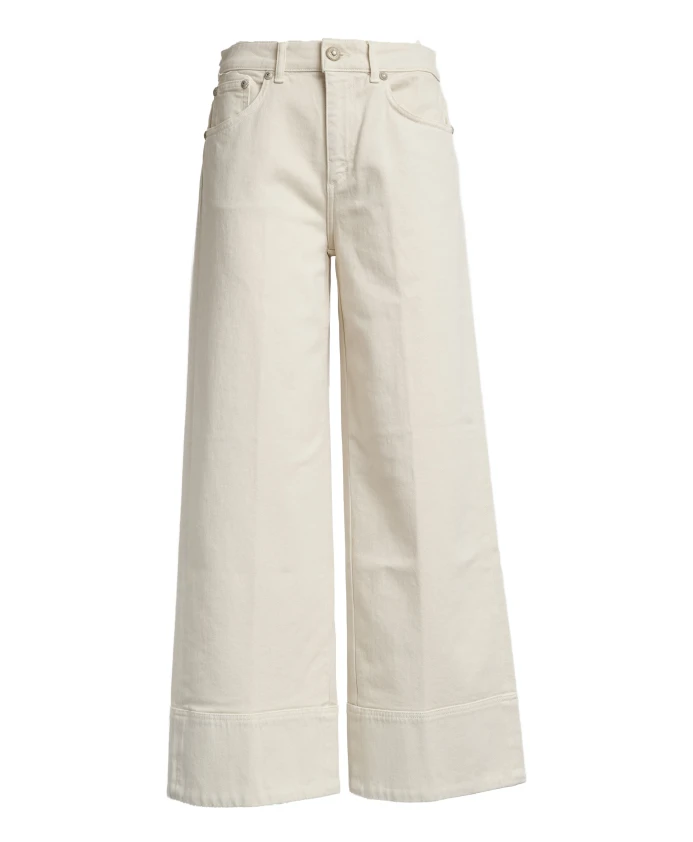 

Рубиновые джинсы с широкими штанинами Dondup, белый