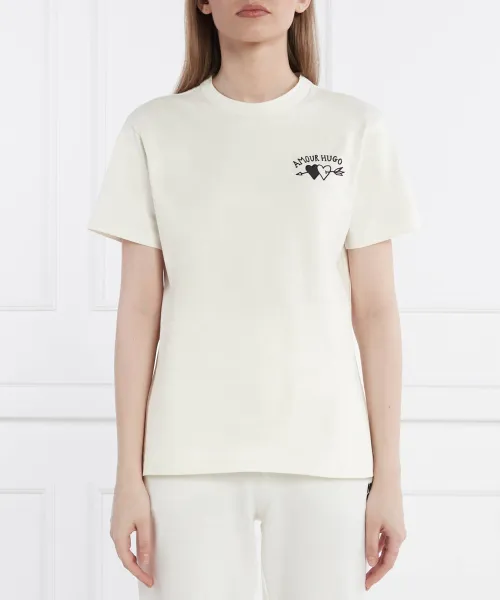 

Футболка Дамасия Regular fit Hugo, бежевый
