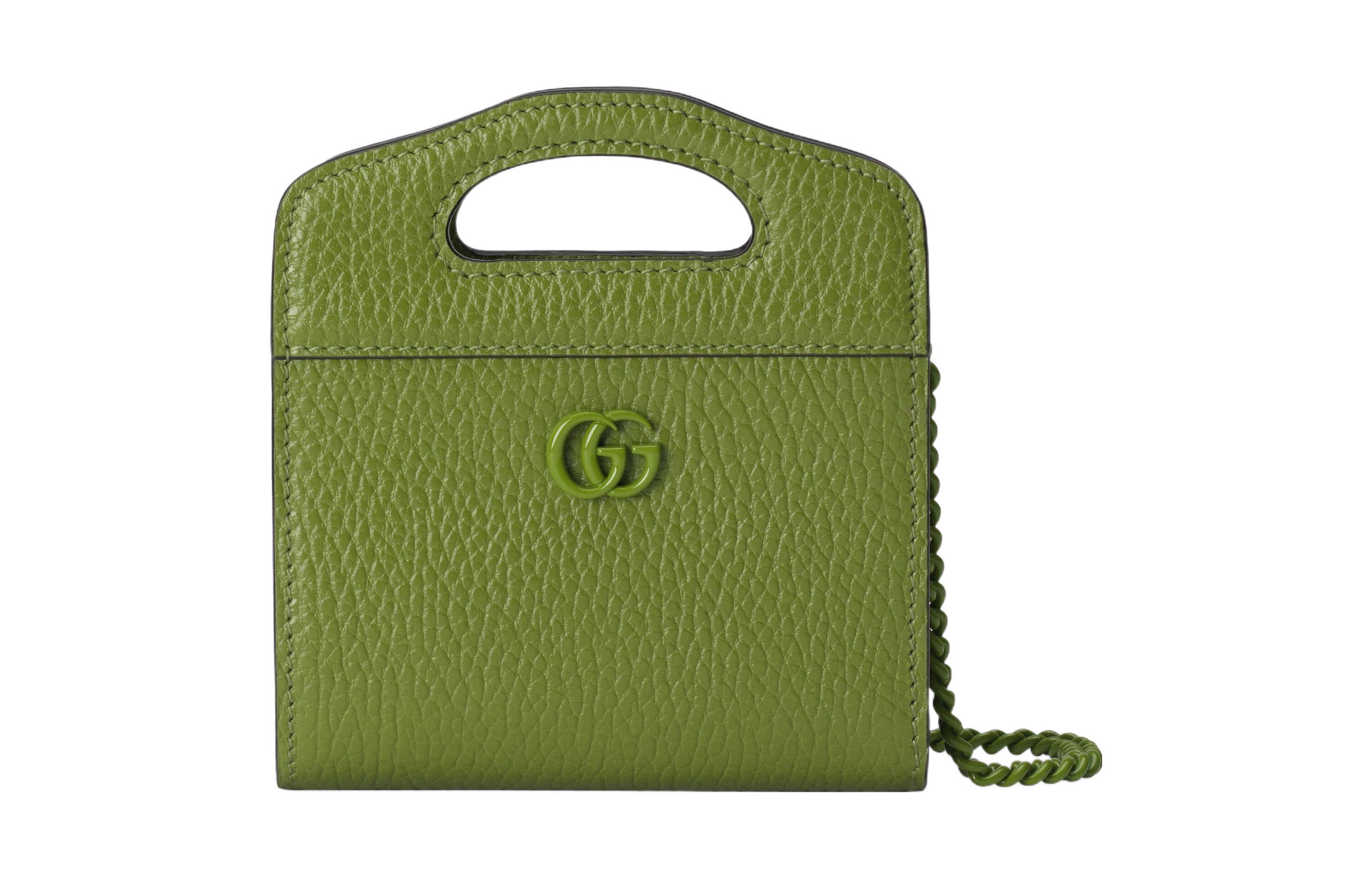 

GUCCI Женский кожаный держатель карт GG Marmont, зеленый