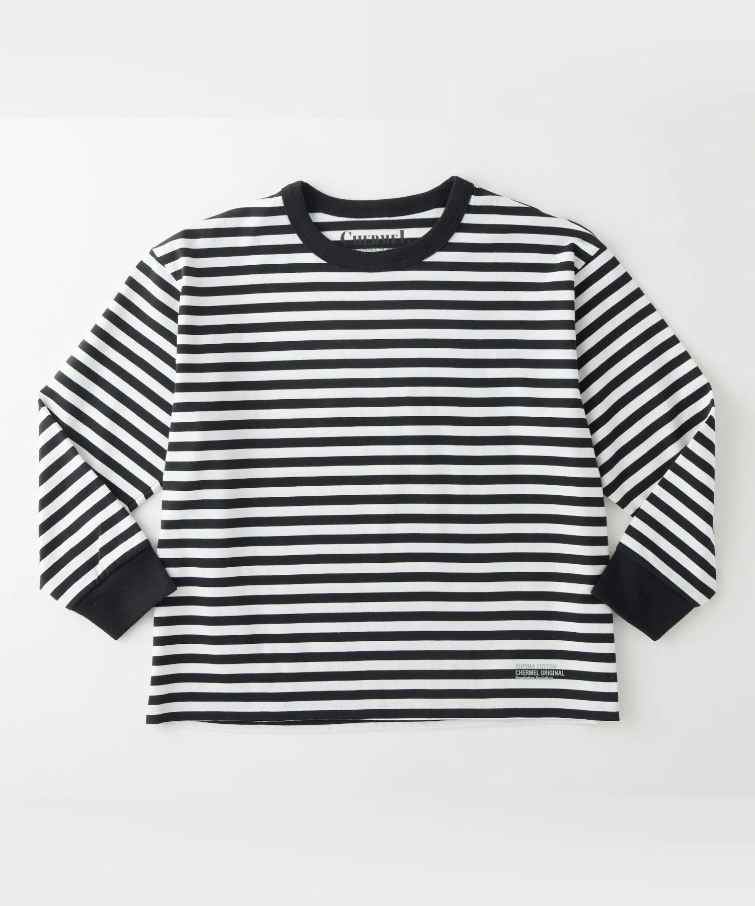 Детская футболка с длинным рукавом CHERMEL Supima Cotton Border L/S Tee