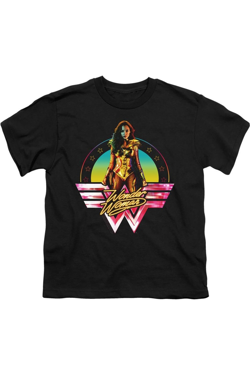 

Футболка с коротким рукавом для детей Wonder Woman 84 Color Pop Gildan, черный