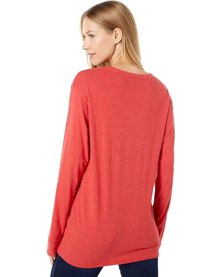 

Футболка Lauren James Texas Tech Red Raiders Long Sleeve Crew Tee, цвет Red Heather