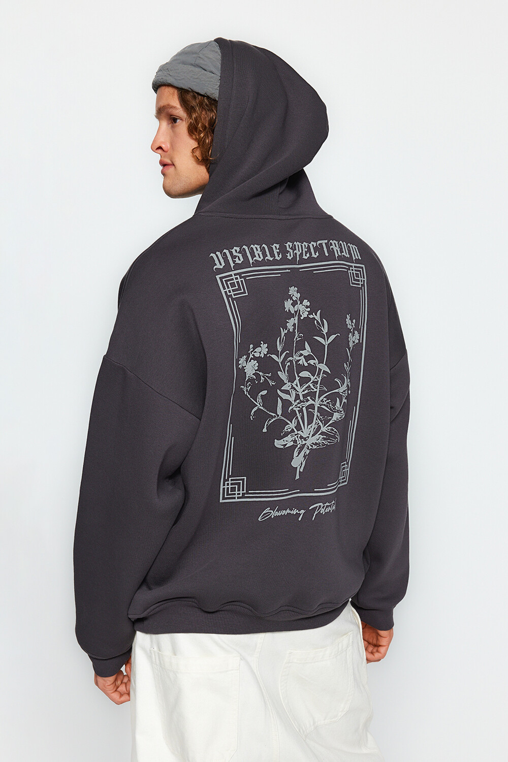 

Толстовка - Серый - Oversize Trendyol, серый