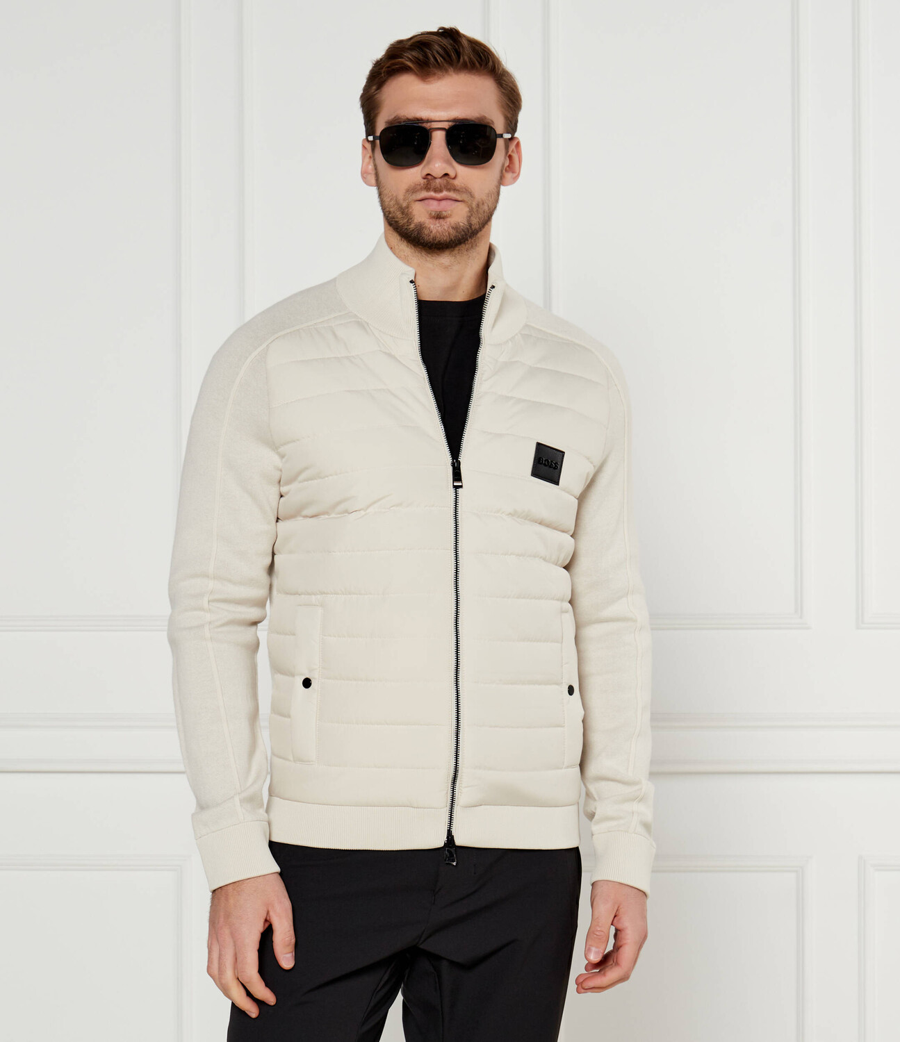 

Куртка BOSS BLACK H-Esfero Regular Fit, кремовый