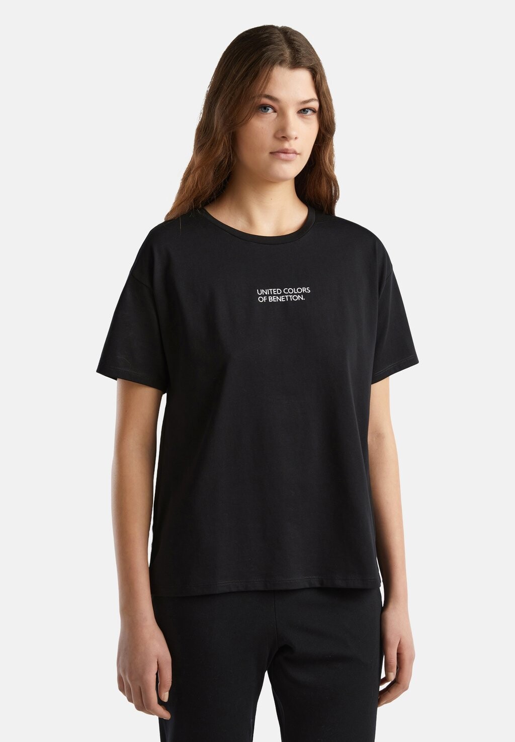 

Верх пижамы WITH LOGO PRINTED United Colors of Benetton, черный