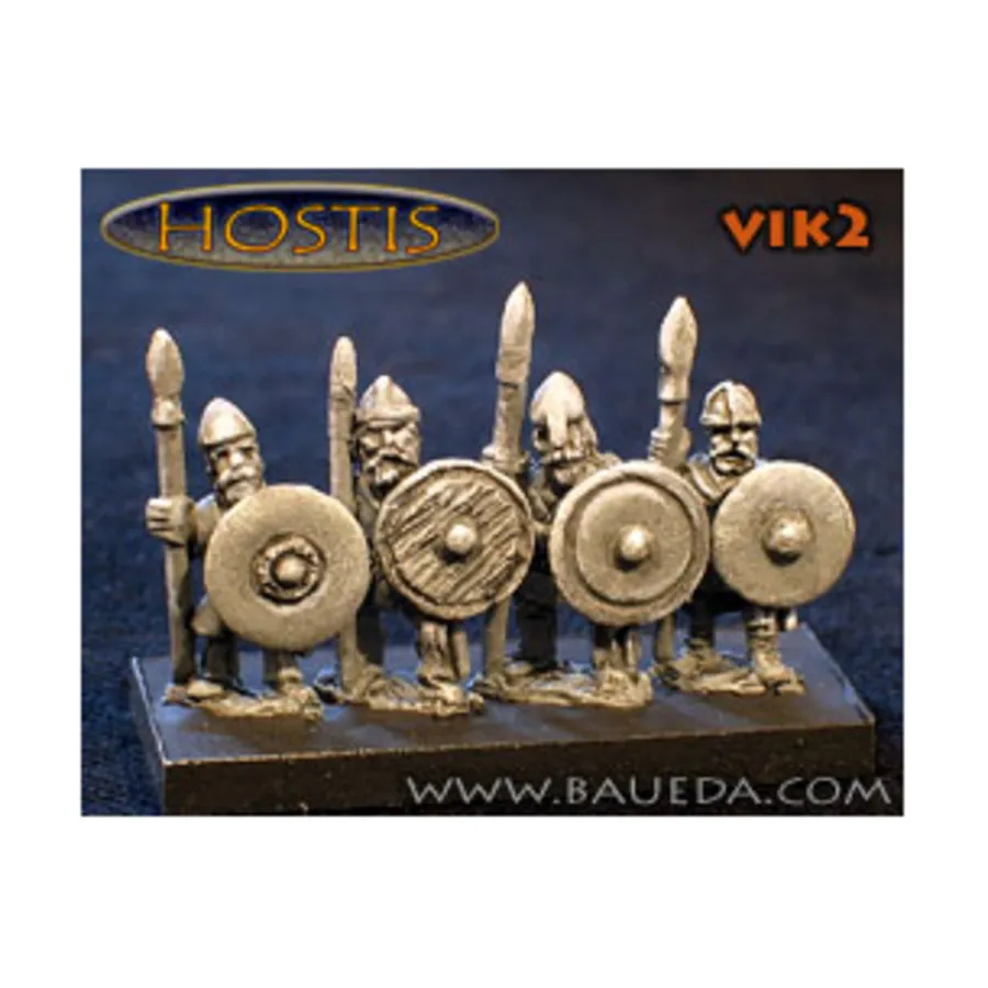 

Викинги-копейщики со щитовой стеной, Historical Miniatures - Norse (15mm) (Baueda)
