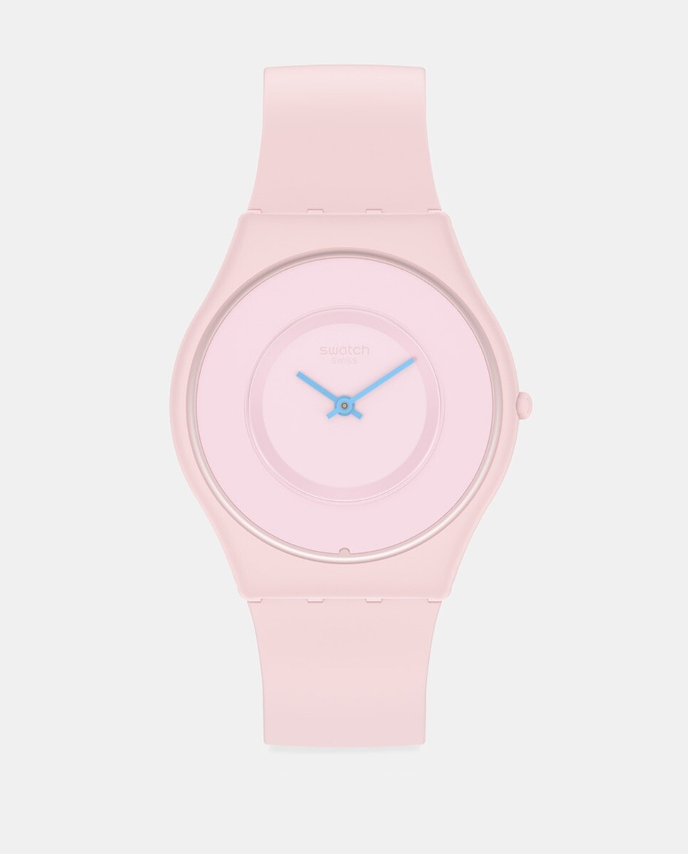 

Skin Classic Bioceramic SS09P100 Био-розовые силиконовые женские часы Swatch, розовый