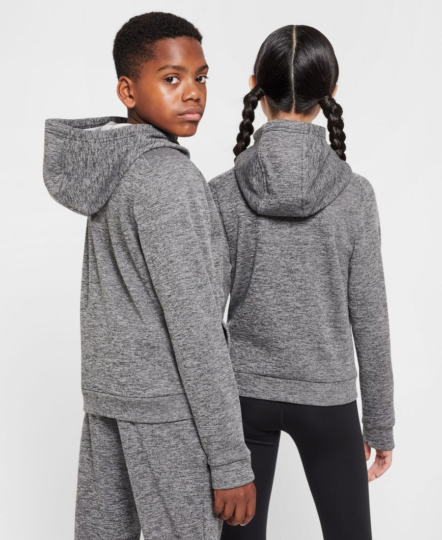 Толстовка Therma-FIT с защитой от пятен для мальчиков и девочек 8-18 лет Nike, Black, Gray — фото 4