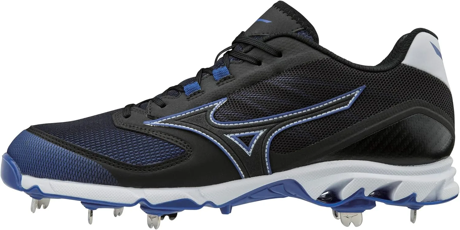 Мужские бейсбольные бутсы Mizuno 9-Spike Dominant 2 Low с металлическими шипами, черный/синий