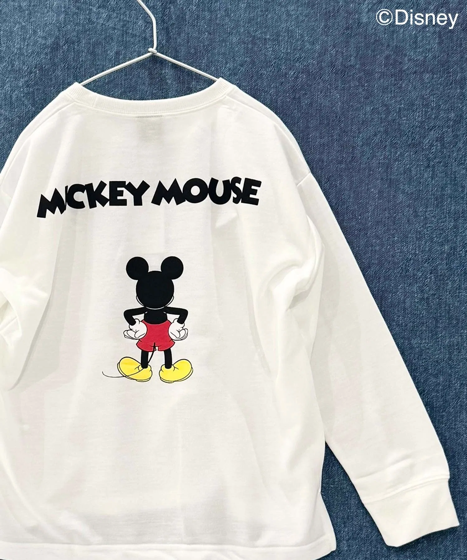 【Disney】Свитшот оверсайз с изображением персонажа, из хлопка, мини-френч-терри, с длинным рукавом, детский