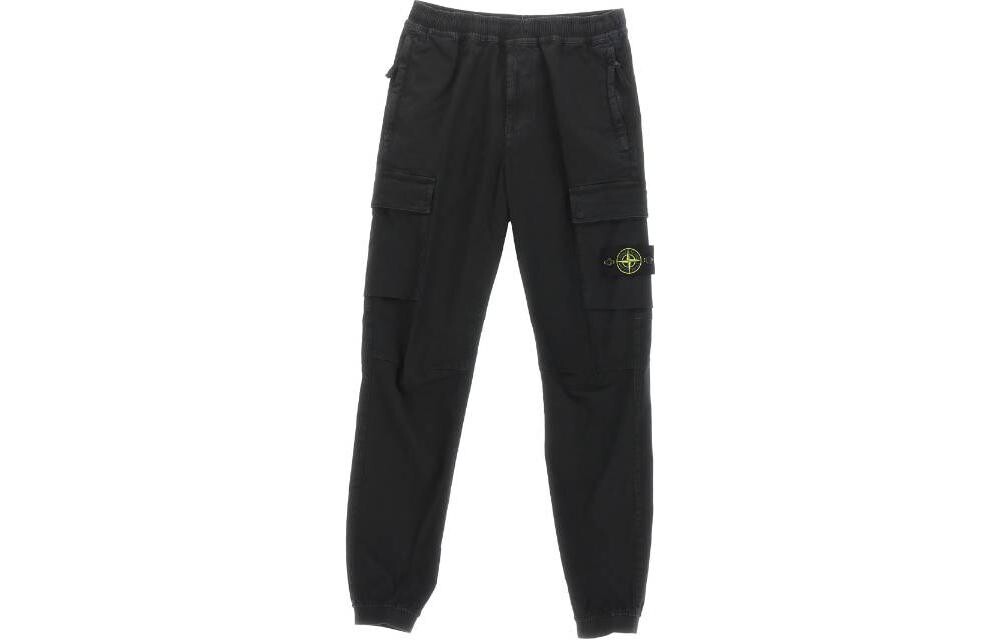 Брюки мужские Stone Island Tapered-leg Cargo, черный — фото 2
