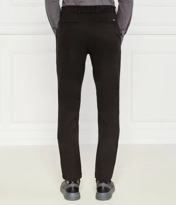 Современные саржевые брюки чинос slim fit Calvin Klein, черный — фото 4