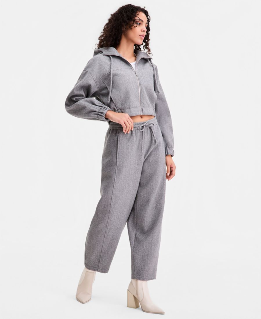 

Женские фетровые брюки-бочонки на шнуровке Bar III, Lt Heather Grey