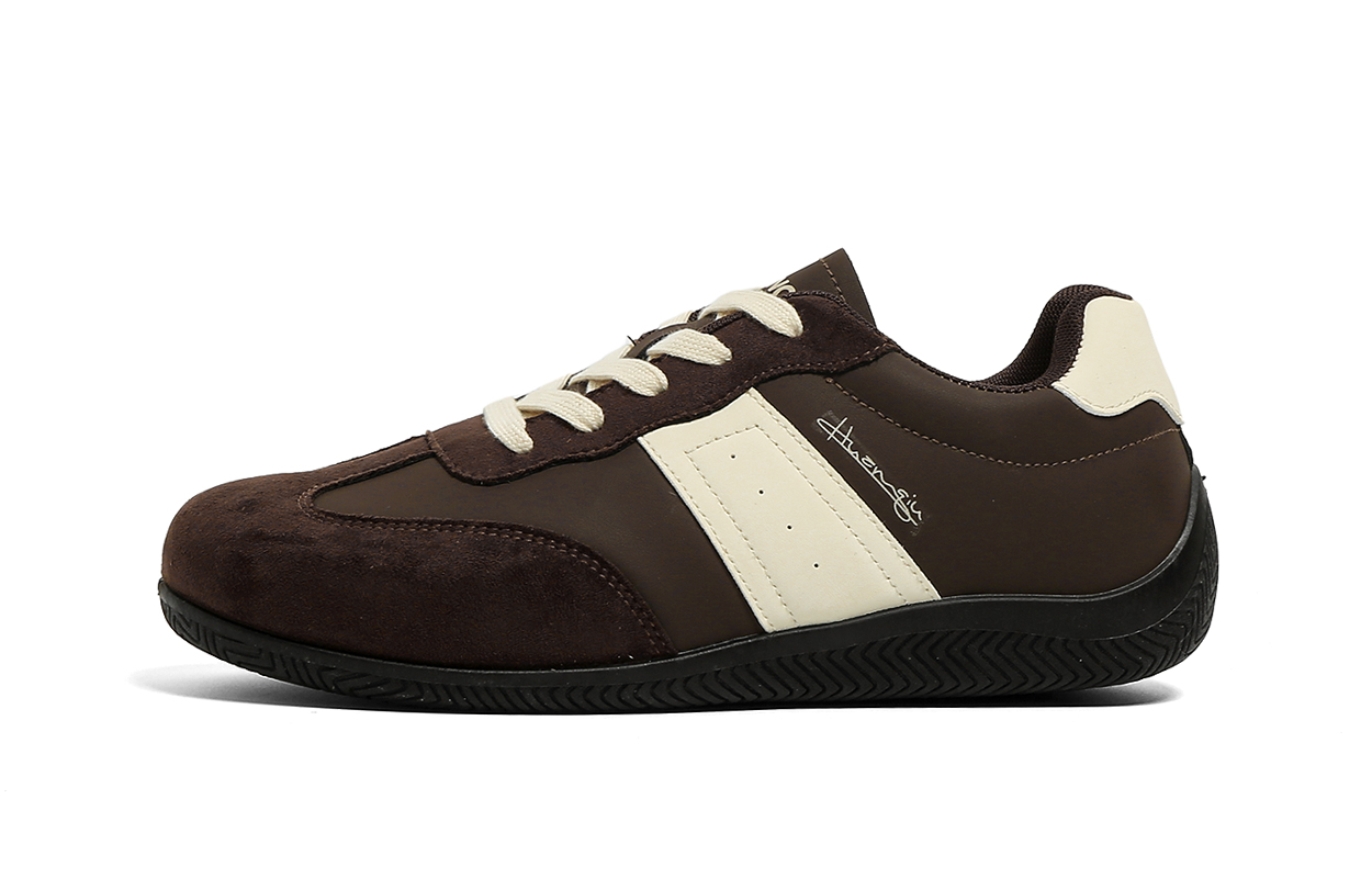 

Мужские низкие скейтерские кроссовки Abrasion Resistant Slip Resistant HUANQIU, коричневый