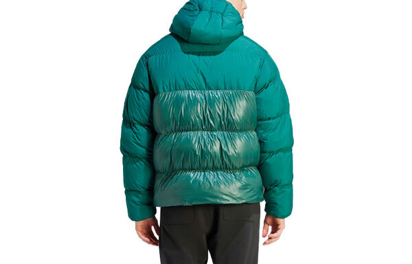 Куртка оригиналы adicolor down regen hooded puffer jacket Adidas, зеленый — фото 2