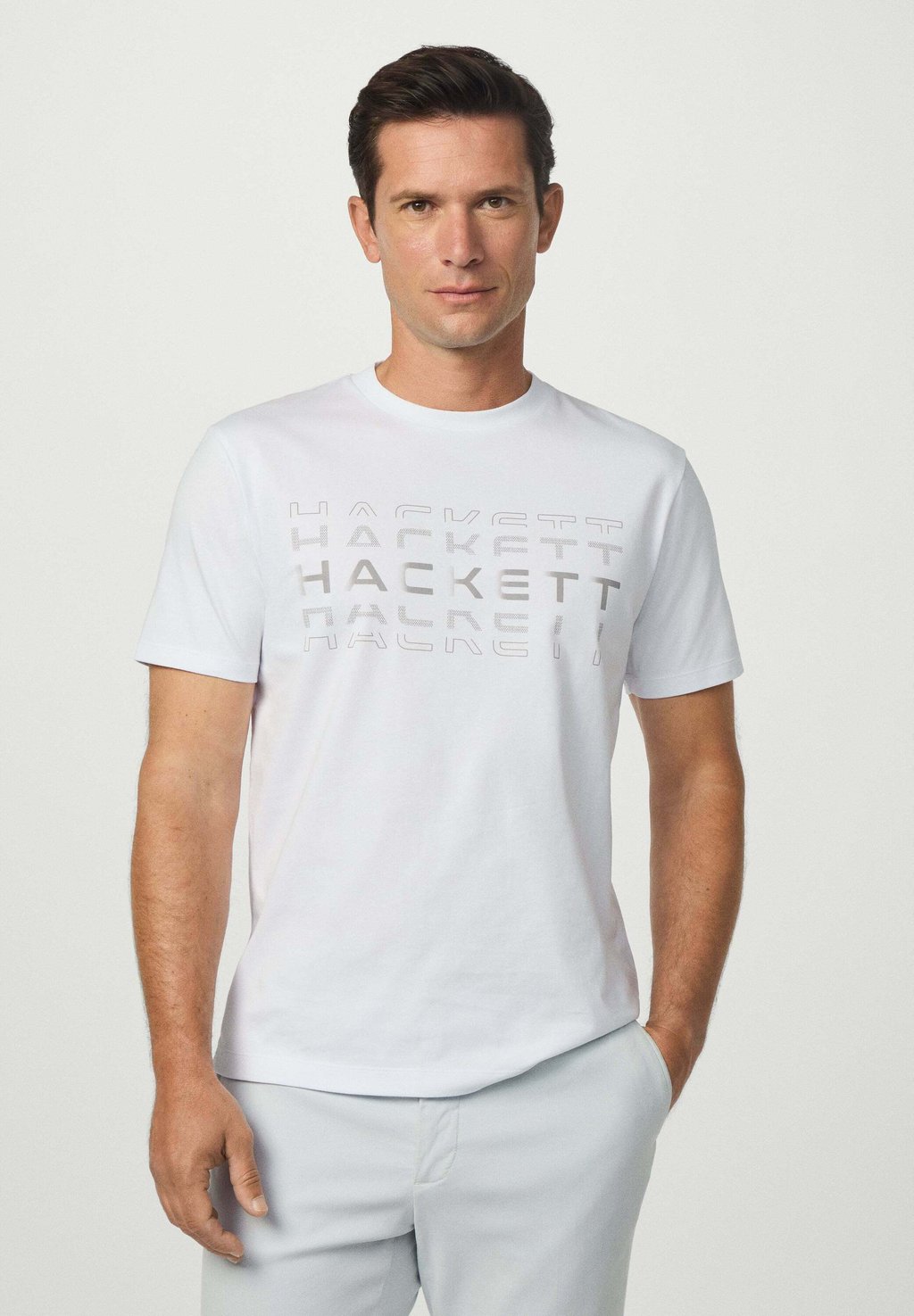 

Футболка с принтом CLUB Hackett London, белый