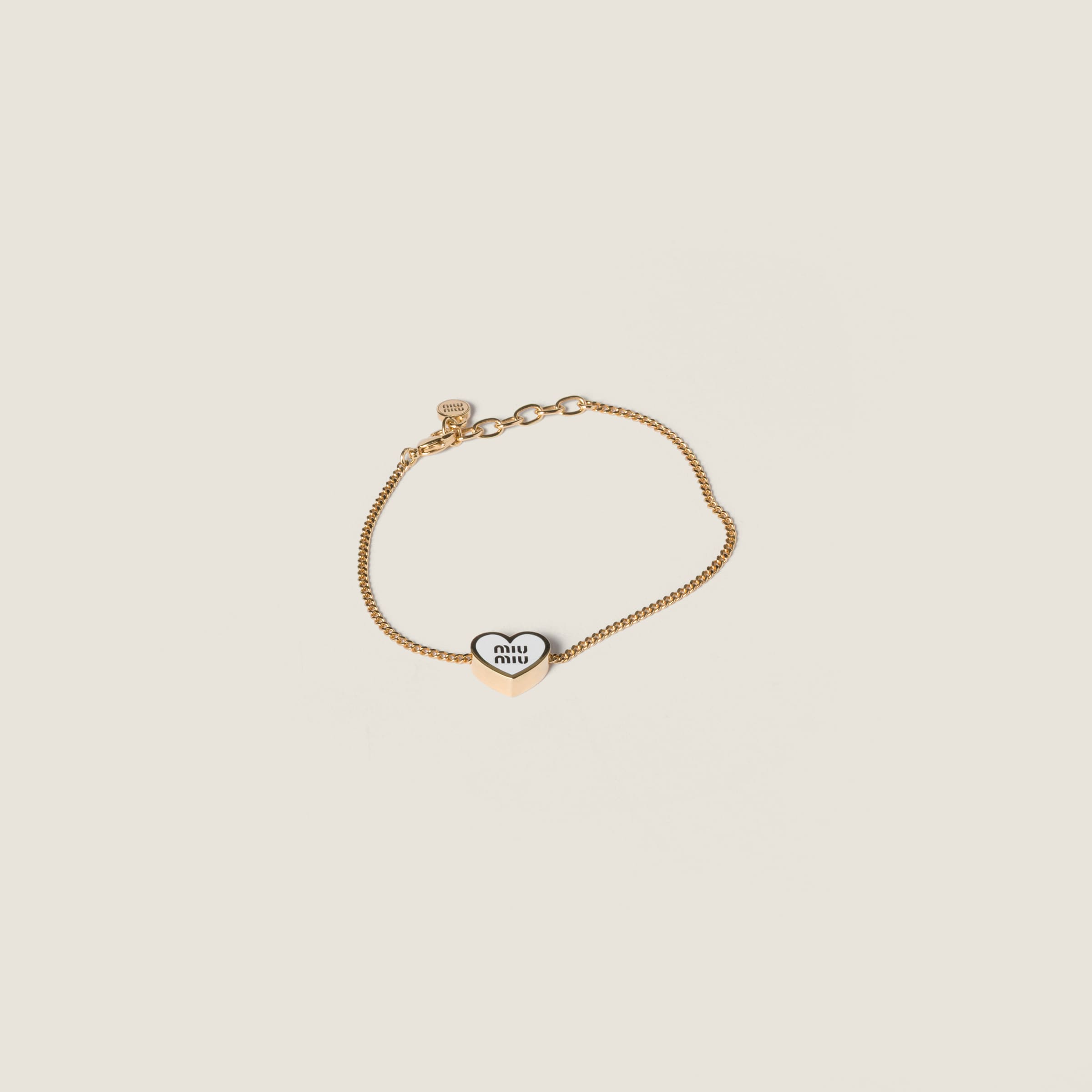 

Металлический браслет MIU MIU, золотой/белый