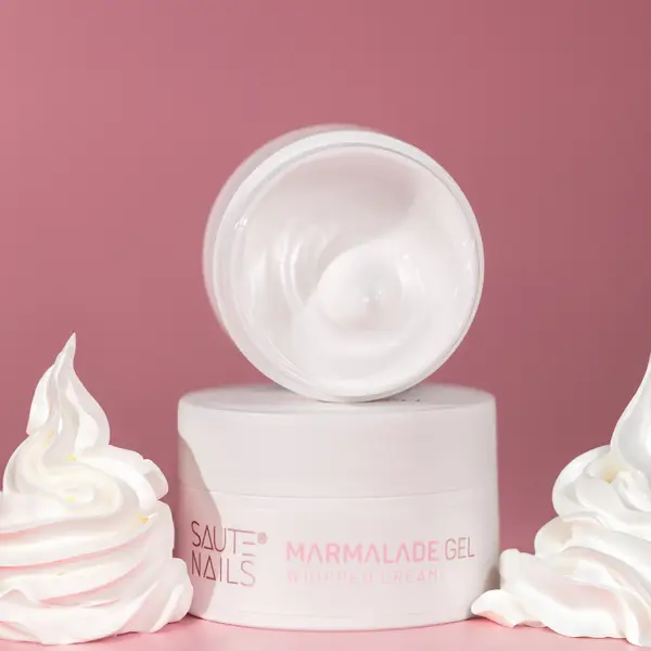 Гель-конструктор для взбитых сливок, 50 г Saute Nails Marmalade gel, цвет whipped cream — фото 4