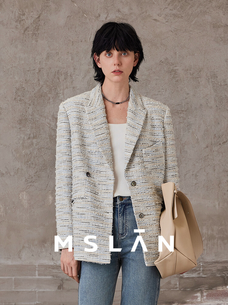 

Блейзер MSlan с манжетами, синий