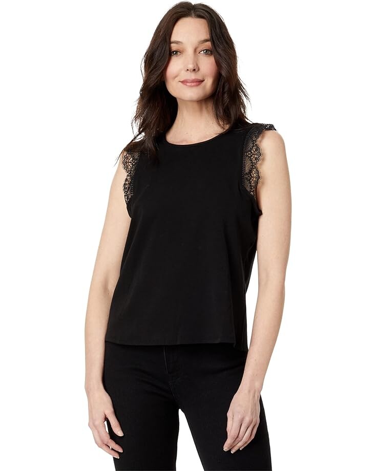 

Блузка Vince Camuto Sleeveless Blouse with Trim, цвет Rich Black