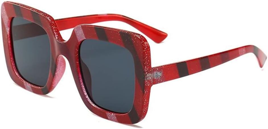 

Солнцезащитные очки в радужной оправе для женщин, большие мужские солнцезащитные очки, винтажные, увеличенного размера, черные, с защитой от УФ-излучения generic, Red Grey