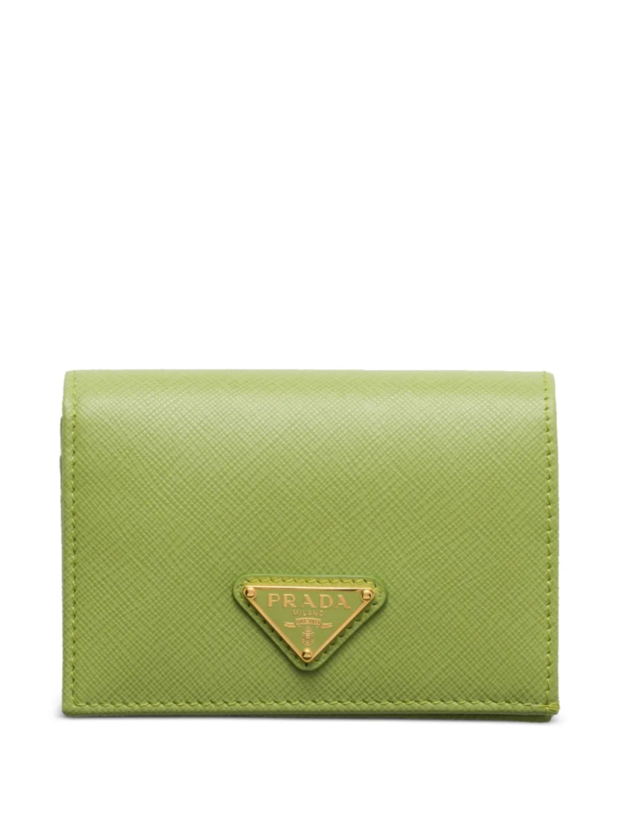 

Маленький кожаный кошелек Prada, зеленый