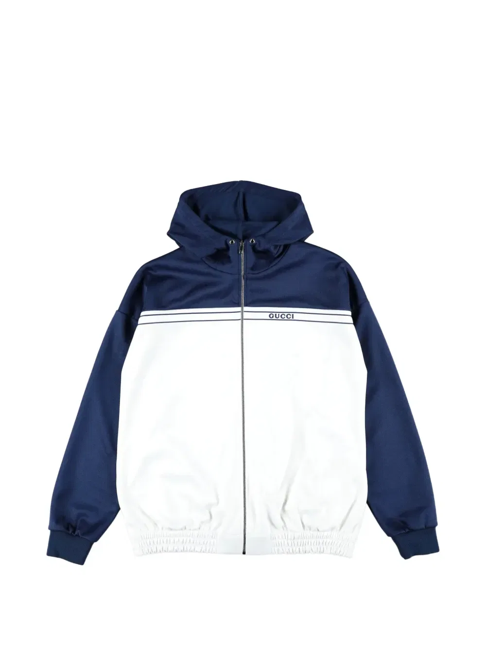 Куртка на молнии с капюшоном Gucci Kids, синий