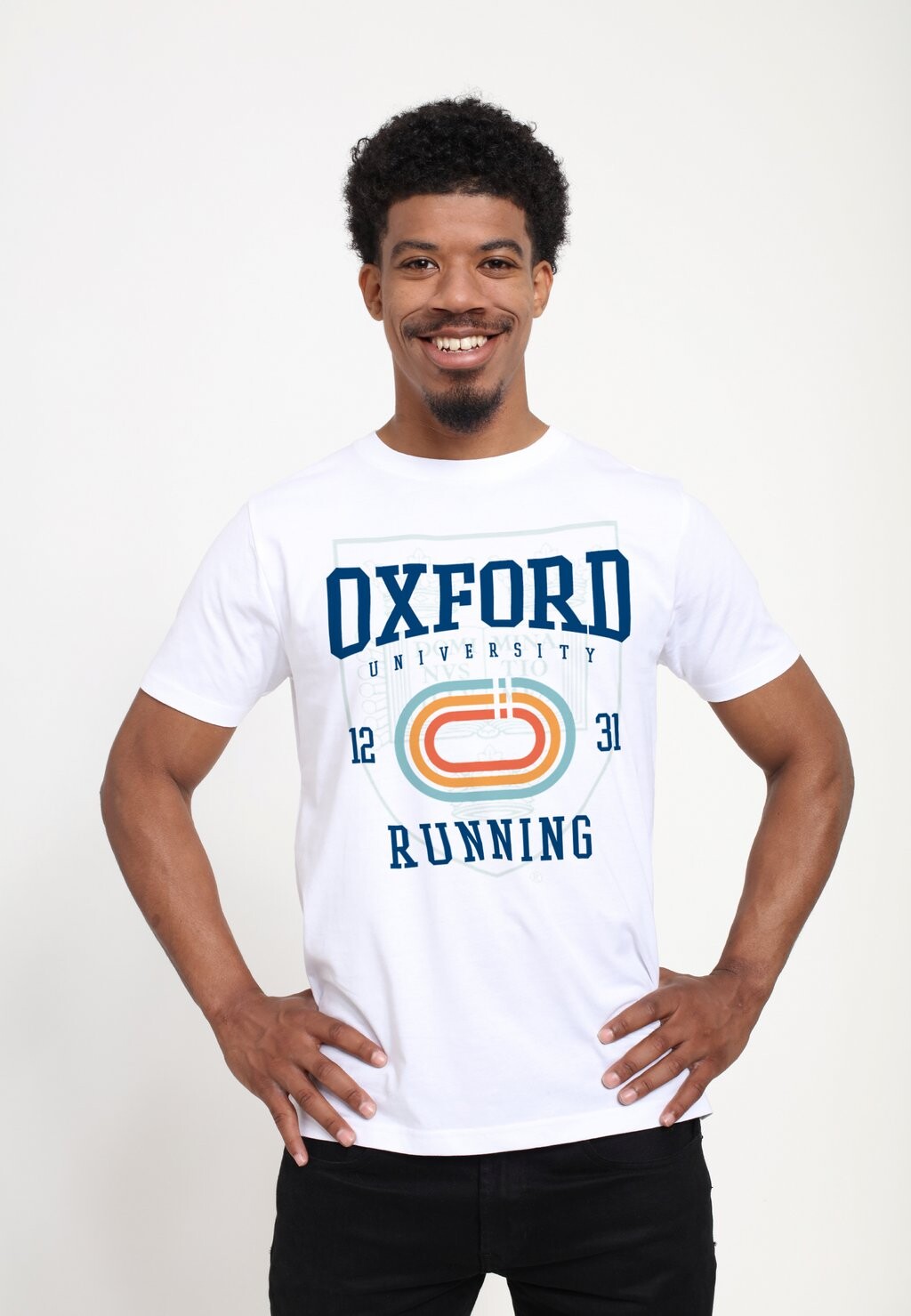 

Футболка с принтом OXFORD UNIVERSITY RUNNING Henry Tiger, белый