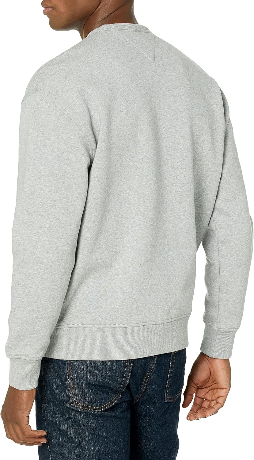 Мужская толстовка с длинным рукавом и круглым вырезом с логотипом Tommy Hilfiger, Tommy Grey Heather — фото 2