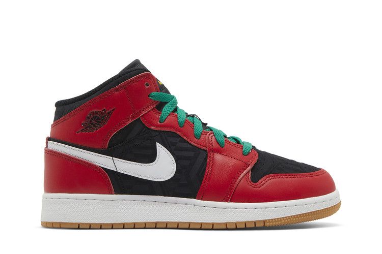 Кроссовки Air Jordan Air Jordan 1 Mid SE GS 'Christmas', красный — фото 2