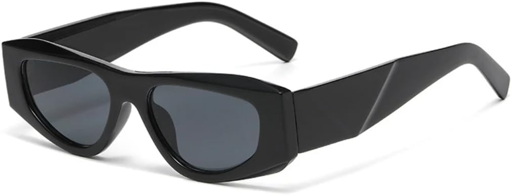 

Солнцезащитные очки для мужчин и женщин - защита UV400 - компактная оправа, градиентные линзы в стиле панк, для занятий спортом на открытом воздухе и вождения DSVIGF, Black Grey