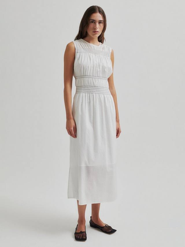 

Платье миди Avida без рукавов из хлопка Second Female, White