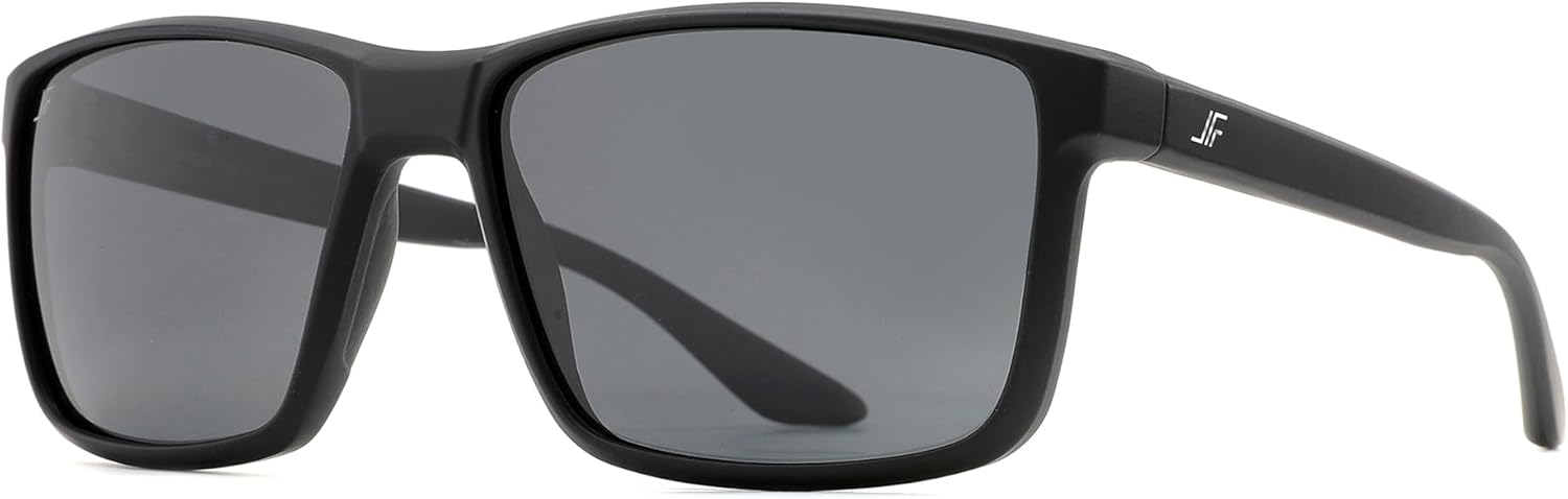 

Мужские поляризованные солнцезащитные очки, квадратная резиновая оправа, дужки из углеродного волокна, для рыбалки и вождения, защита от УФ-излучения RFS8205 JFXQDR, E - Black Frame Grey Lens