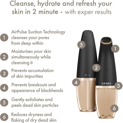Гель для умывания Geske — Smartappguidedtm Aqua-Stream Face Cleanser 8 в 1 Глубокое очищение пор — фото 2