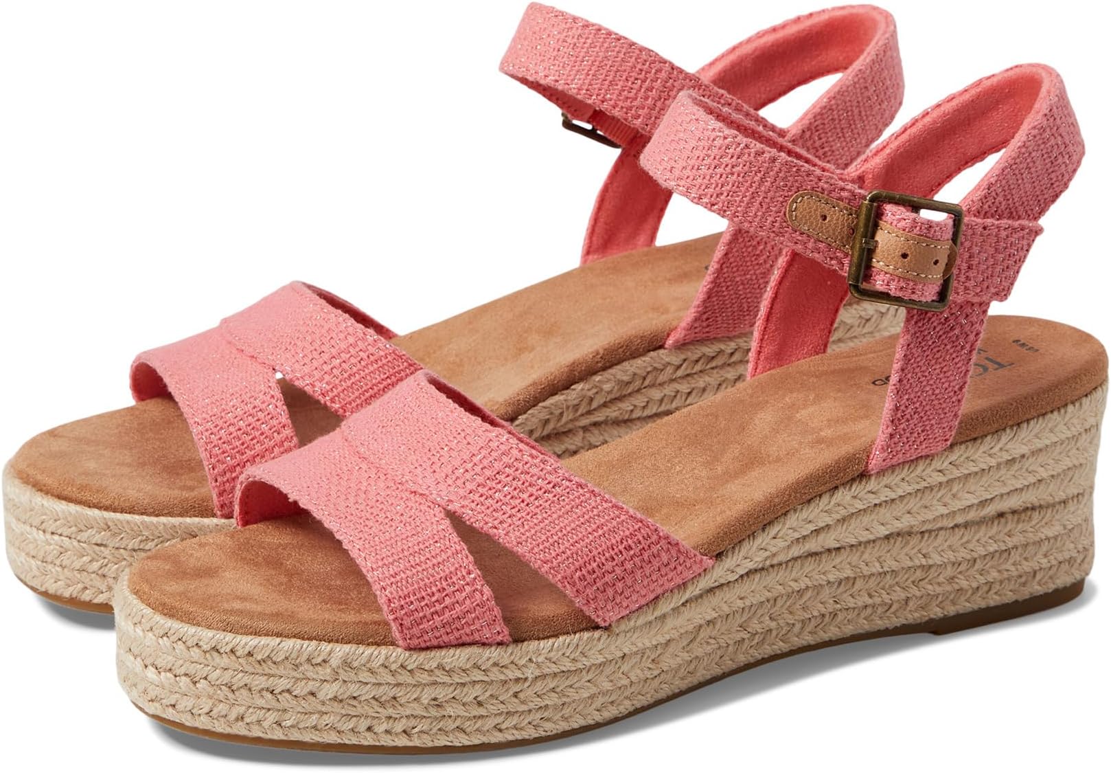 Туфли TOMS Audrey, Shell Pink Metallic Linen Stripe