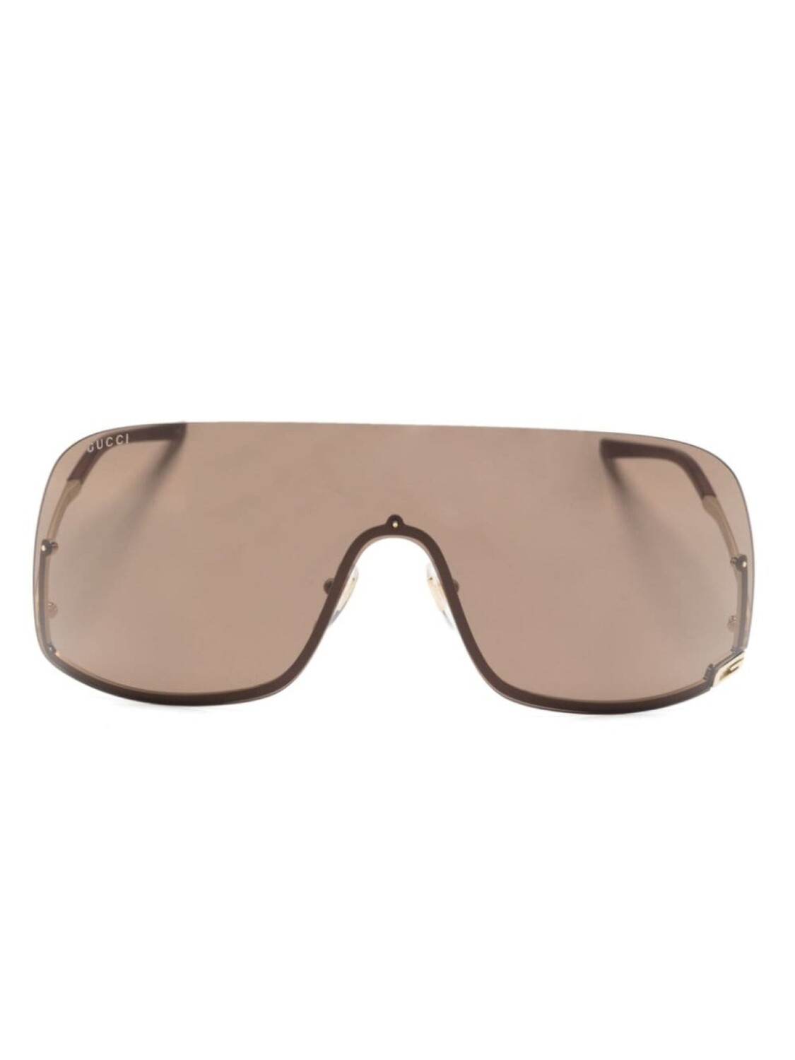 

Gucci Eyewear солнцезащитные очки с декором Square-G, золотистый
