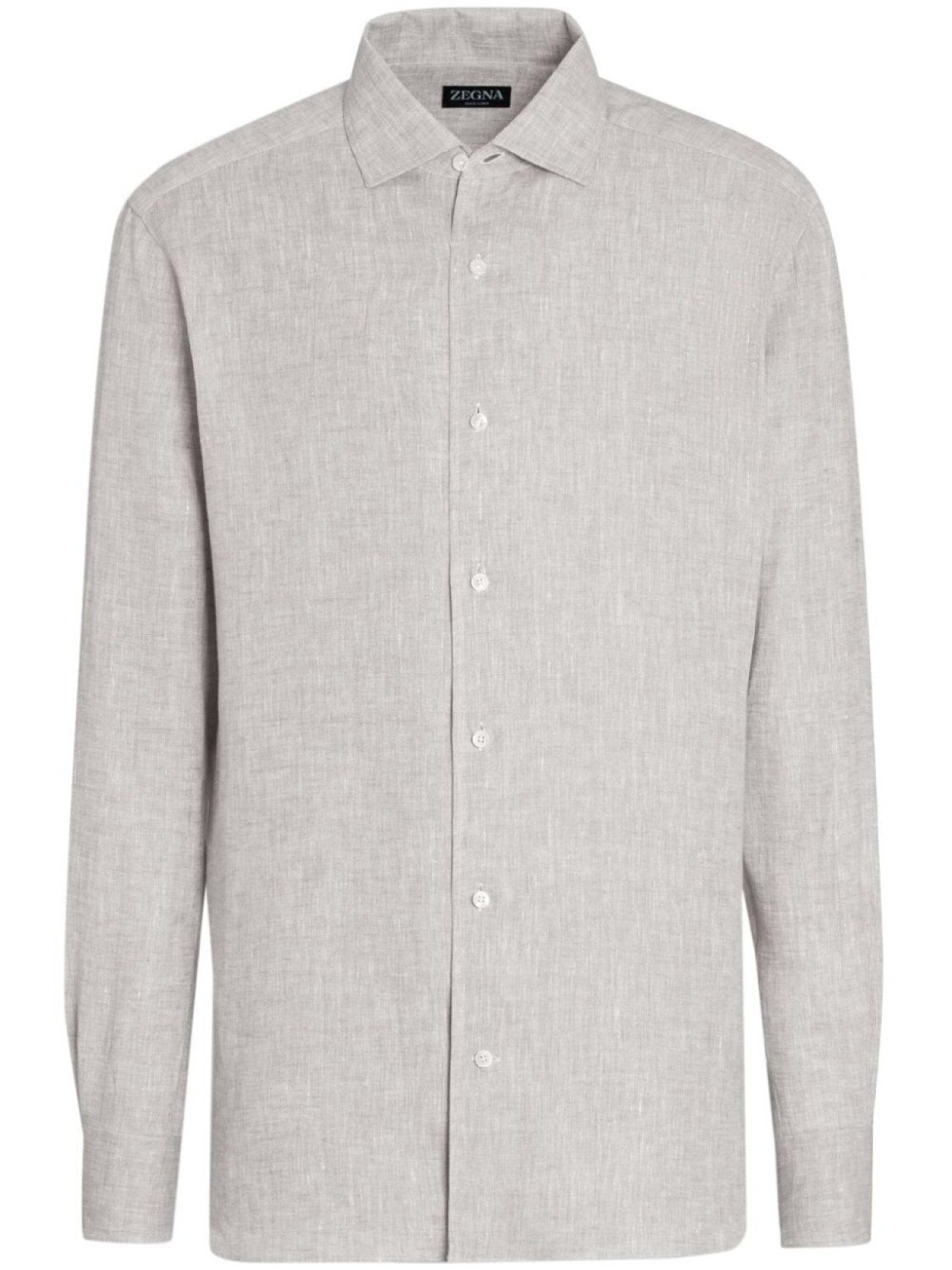 

Zegna льняная рубашка Oasi с длинными рукавами, нейтральный цвет