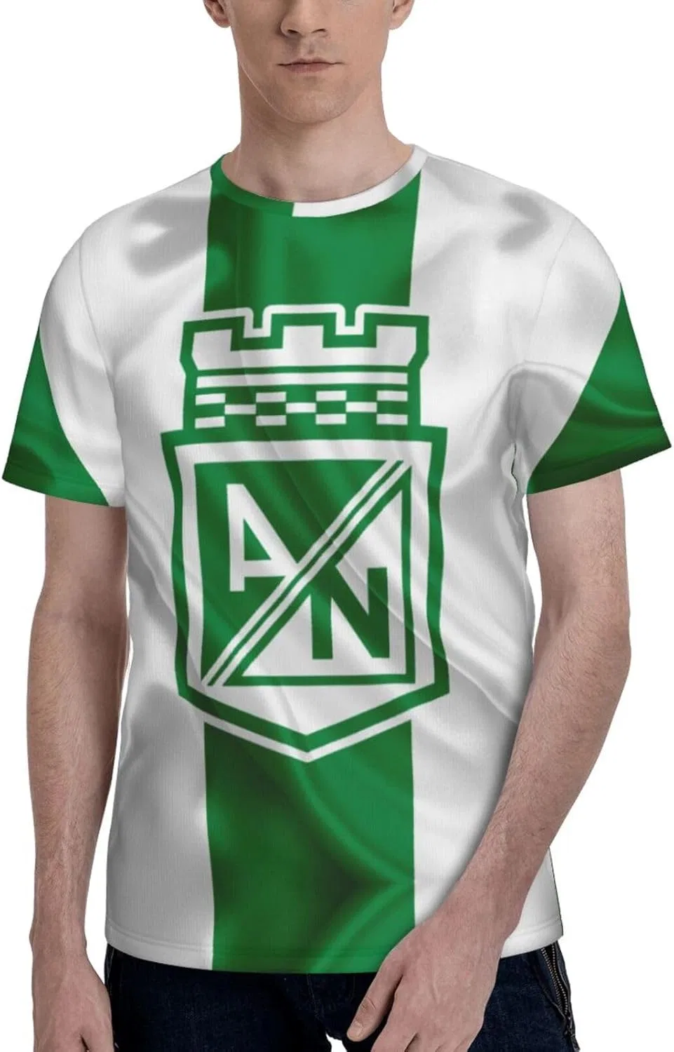 Мужская футболка с коротким рукавом и круглым вырезом Atlético-Nacional-FC