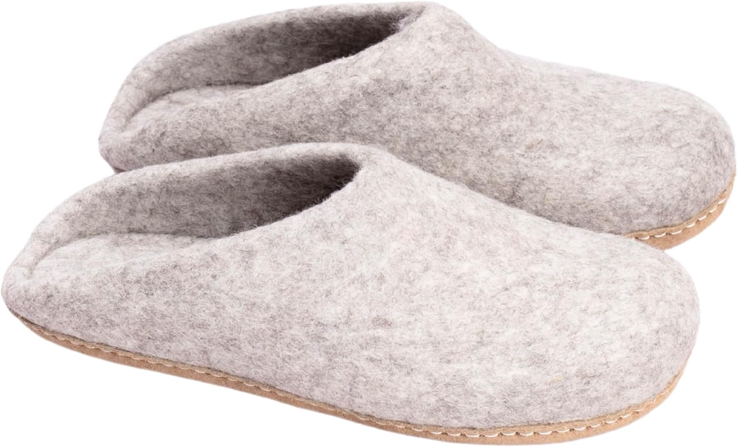 

Домашние тапочки из шерсти - натуральная органическая шерсть, подошва из настоящей кожи, ручная работа в Непале - уютные, теплые, мягкие, унисекс, противоскользящие тапочки для дома для мужчин и женщин - идеально для зимнего комфорта Haussimple,...