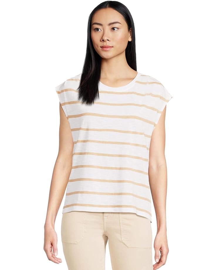 

Футболка Sanctuary Pleated Muscle Tee, цвет Sandstone Stripe